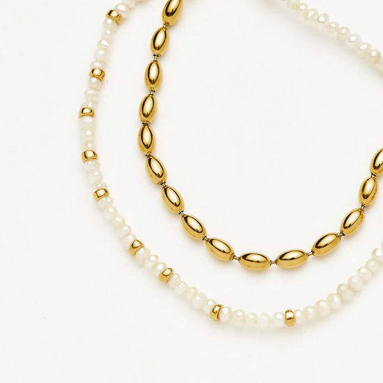 The Pearl-fect Bracelet Set | 18ct Gold Plated Bracelets Missoma 