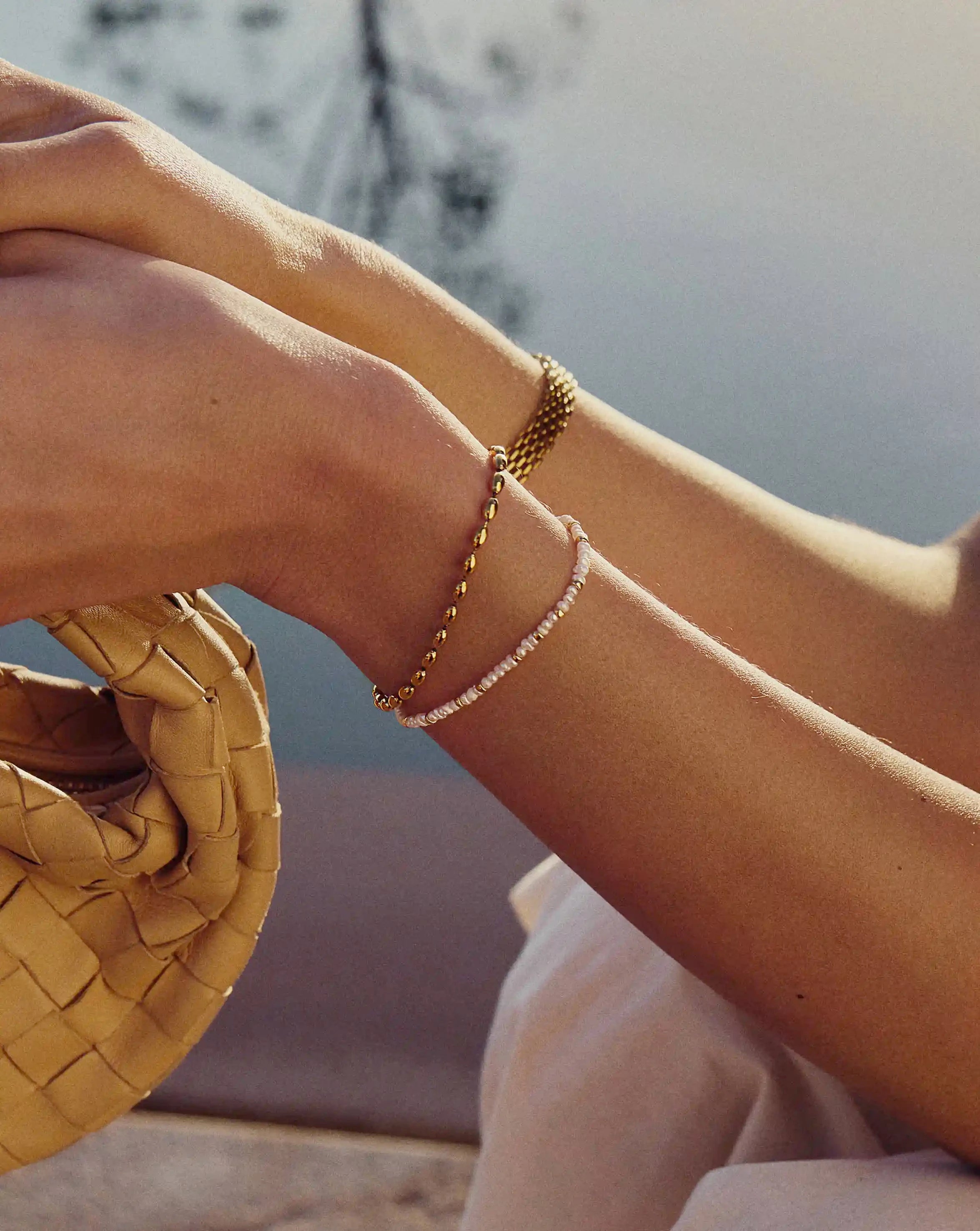 The Pearl-fect Bracelet Set | 18ct Gold Plated Bracelets Missoma 