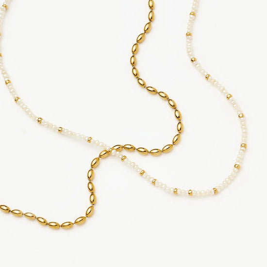 The Pearl-fect Necklace Set | 18ct Gold Plated Necklaces Missoma 
