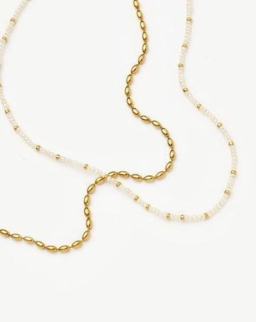 The Pearl-fect Necklace Set | 18ct Gold Plated Necklaces Missoma 