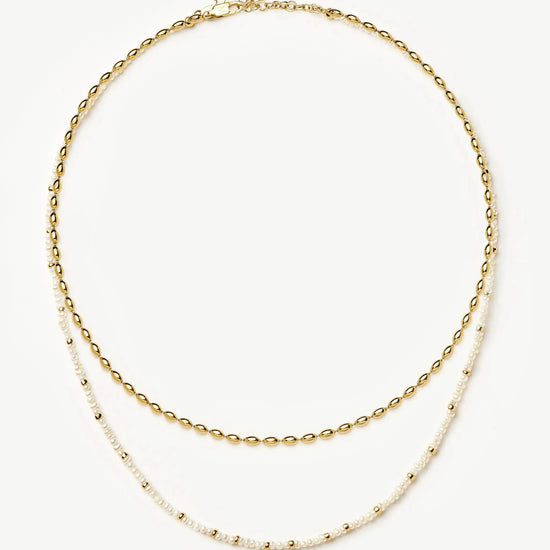 The Pearl-fect Necklace Set | 18ct Gold Plated Necklaces Missoma 