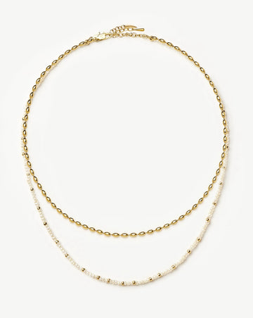 The Pearl-fect Necklace Set | 18ct Gold Plated Necklaces Missoma 