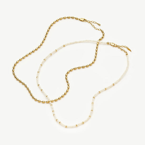 The Pearl-fect Necklace Set | 18ct Gold Plated Necklaces Missoma 