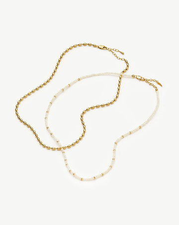 The Pearl-fect Necklace Set | 18ct Gold Plated Necklaces Missoma 