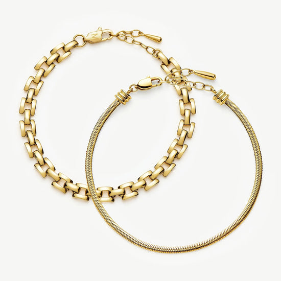 The Timeless Bracelet Set | 18ct Gold Plated Bracelets Missoma 
