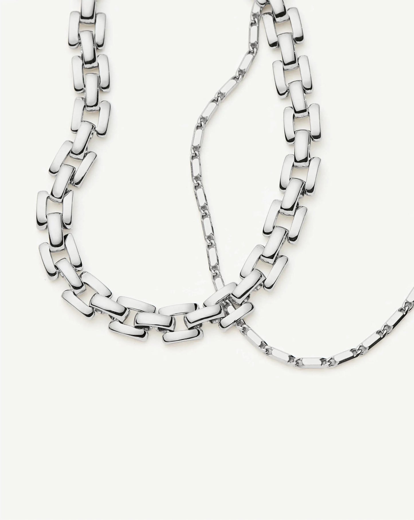 The Timeless Bracelet Set | Sterling Silver/Platinum Plated Bracelets Missoma 