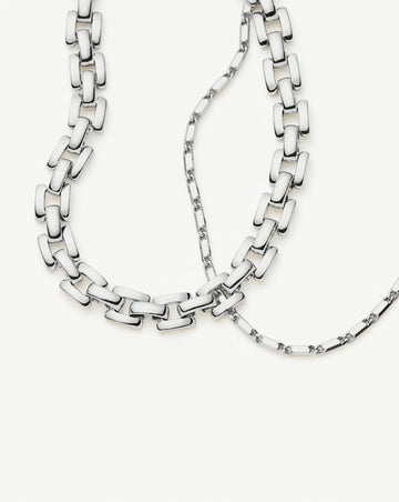 The Timeless Bracelet Set | Sterling Silver/Platinum Plated Bracelets Missoma 