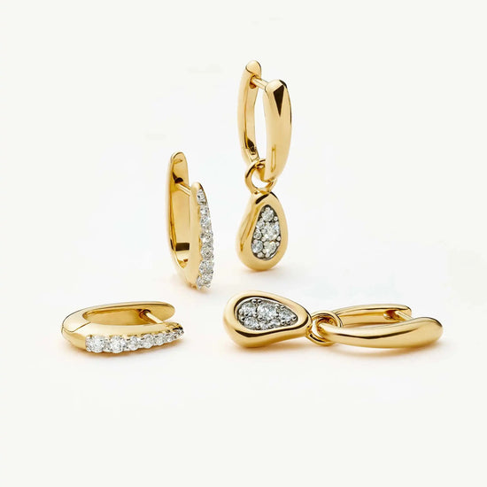 The Treat Yourself Hoop Set | 18ct Gold Plated/Cubic Zirconia Earring Sets Missoma 