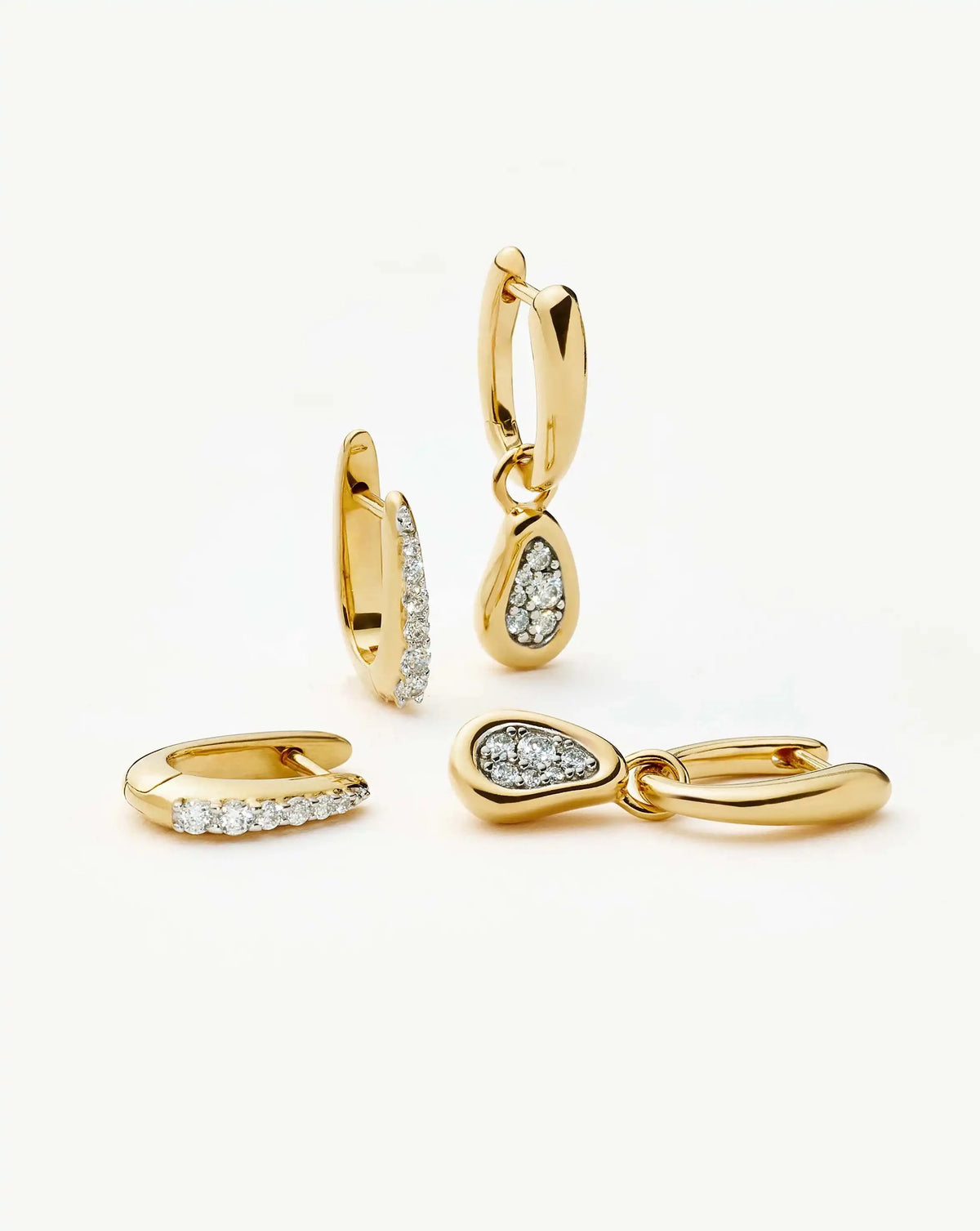 The Treat Yourself Hoop Set | 18ct Gold Plated/Cubic Zirconia Earring Sets Missoma 