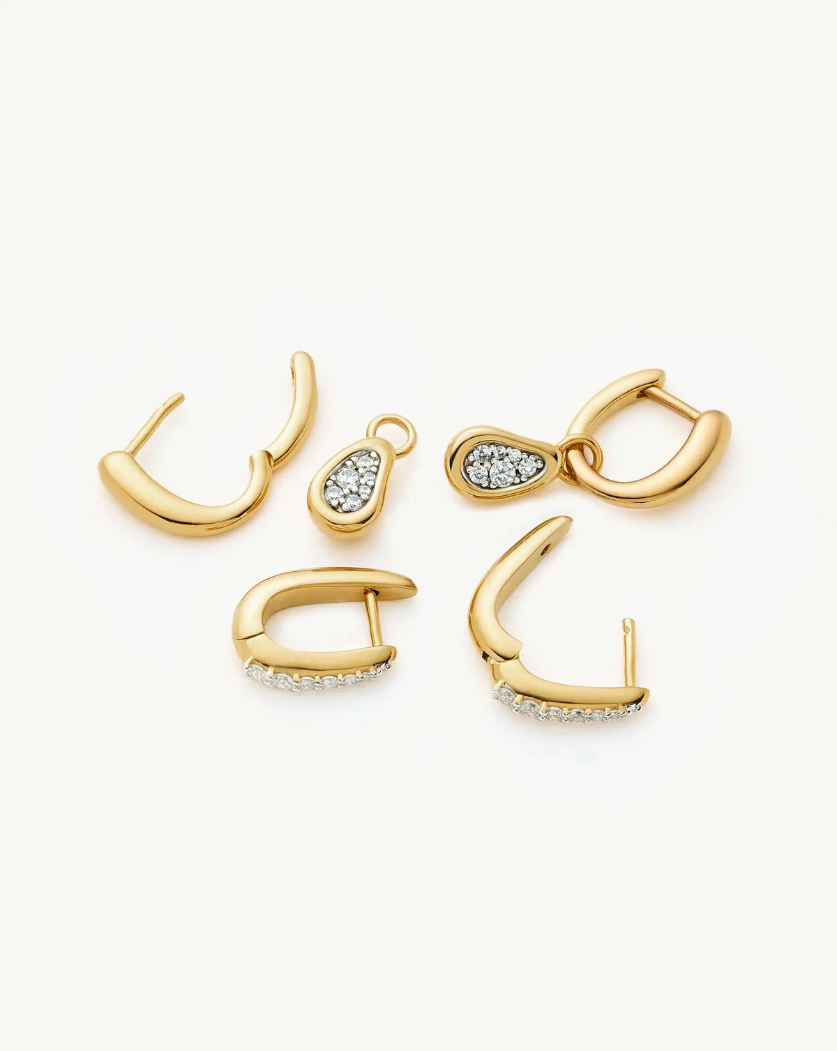 The Treat Yourself Hoop Set | 18ct Gold Plated/Cubic Zirconia Earring Sets Missoma 