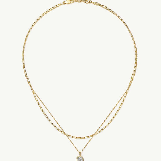 The Treat Yourself Necklace Set | 18ct Gold Plated/Cubic Zirconia Necklace Sets Missoma 