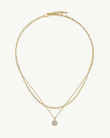 The Treat Yourself Necklace Set | 18ct Gold Plated/Cubic Zirconia Necklace Sets Missoma 