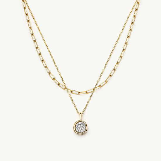 The Treat Yourself Necklace Set | 18ct Gold Plated/Cubic Zirconia Necklace Sets Missoma 