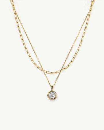 The Treat Yourself Necklace Set | 18ct Gold Plated/Cubic Zirconia Necklace Sets Missoma 