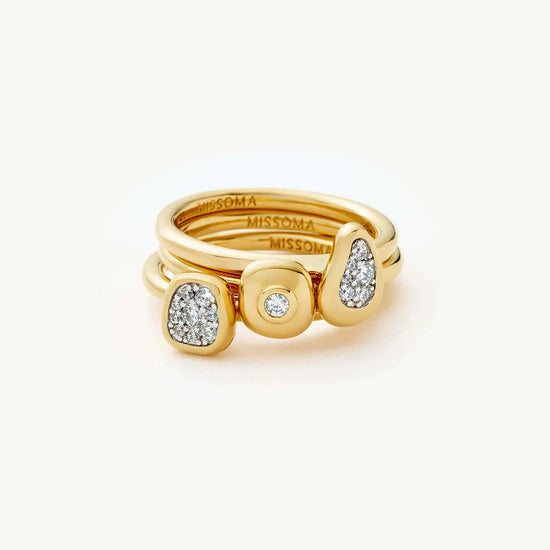 The Ultimate Triple Ring Set | 18ct Gold Plated/Cubic Zirconia Ring Sets Missoma 