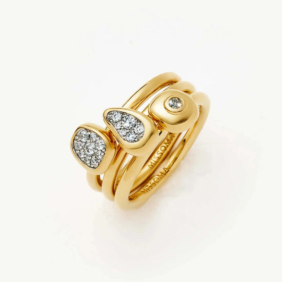 The Ultimate Triple Ring Set | 18ct Gold Plated/Cubic Zirconia Ring Sets Missoma 