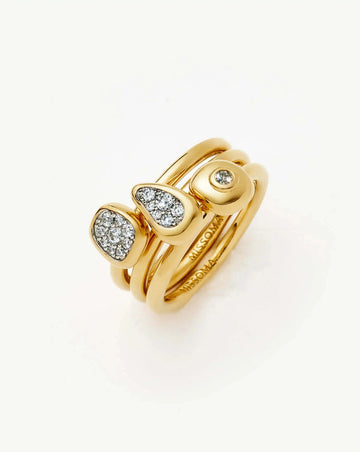 The Ultimate Triple Ring Set | 18ct Gold Plated/Cubic Zirconia Ring Sets Missoma 