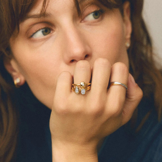 The Ultimate Triple Ring Set | 18ct Gold Plated/Cubic Zirconia Ring Sets Missoma 