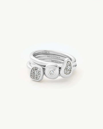 The Ultimate Triple Ring Set | Silver Plated/Cubic Zirconia Ring Sets Missoma 