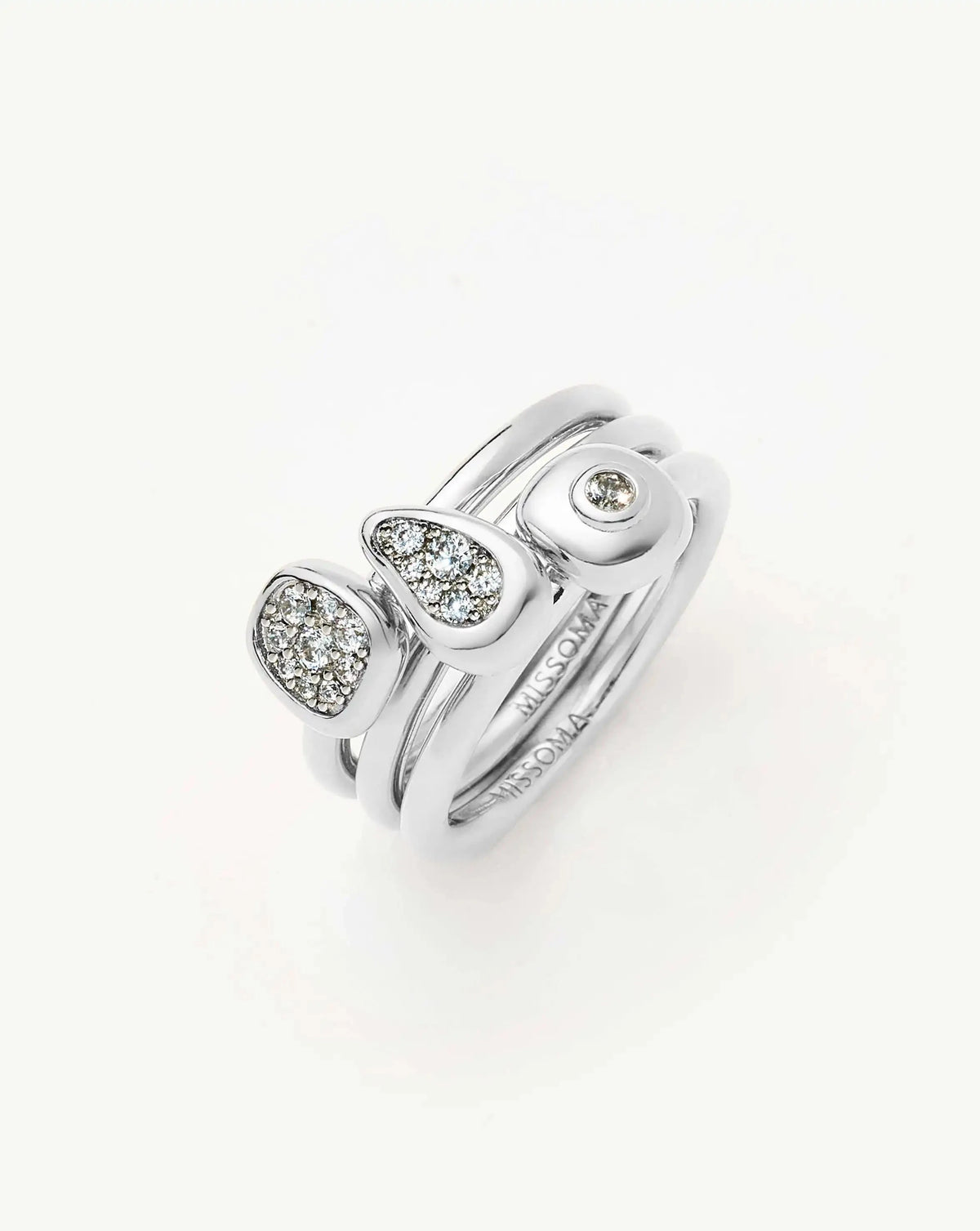 The Ultimate Triple Ring Set | Silver Plated/Cubic Zirconia Ring Sets Missoma 