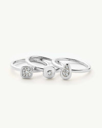 The Ultimate Triple Ring Set | Silver Plated/Cubic Zirconia Ring Sets Missoma 
