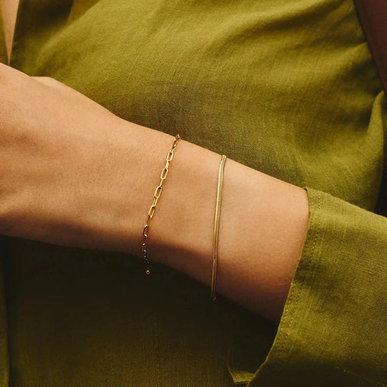 Thin Snake Chain Bracelet | 18ct Gold Plated Bracelets Missoma 