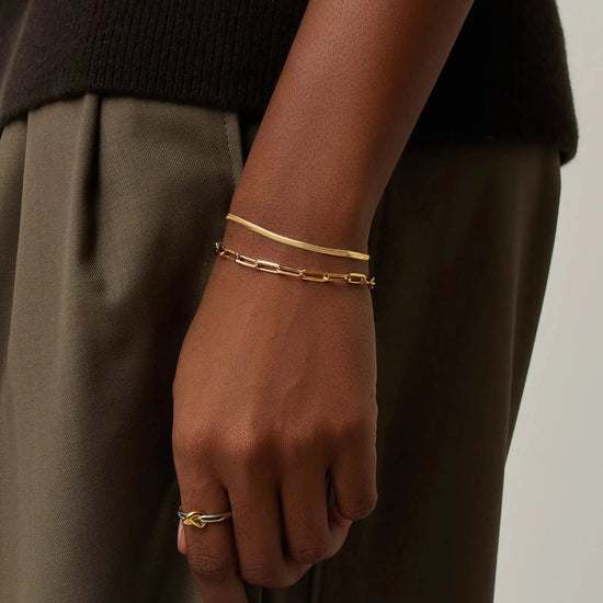 Thin Snake Chain Bracelet | 18ct Gold Plated Bracelets Missoma 
