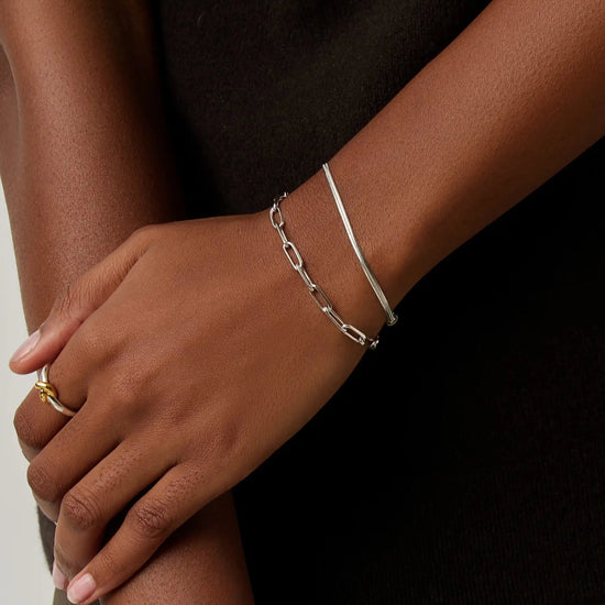 Thin Snake Chain Bracelet | Platinum Plated Bracelets Missoma 