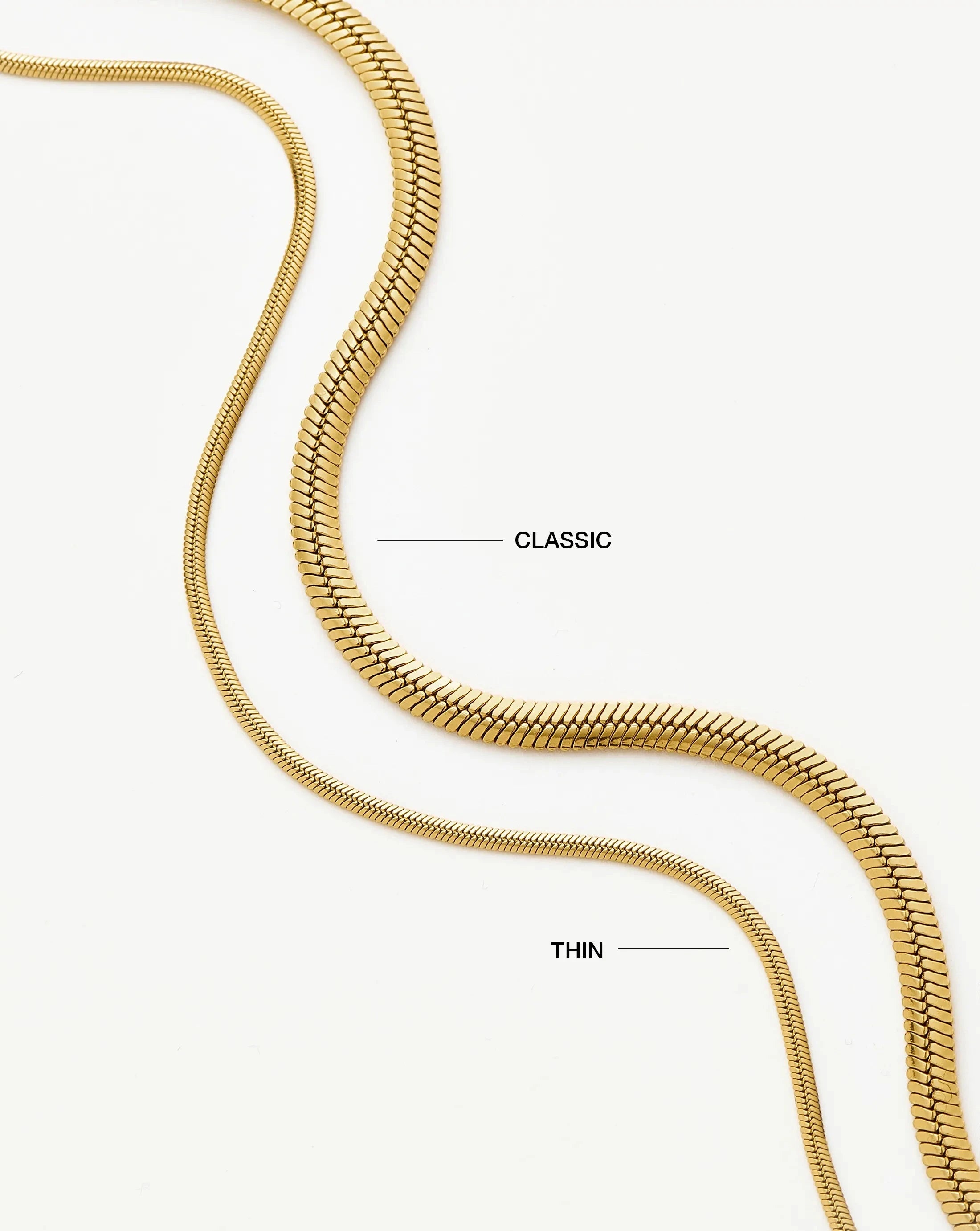 Thin Snake Chain Necklace | 18ct Gold Plated Necklaces Missoma 