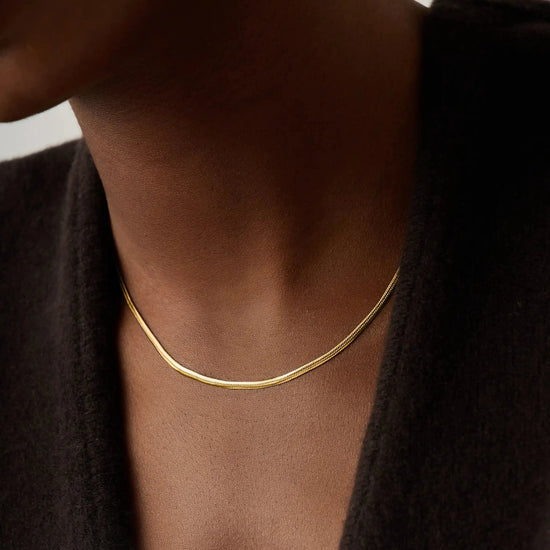 Thin Snake Chain Necklace | 18ct Gold Plated Necklaces Missoma 