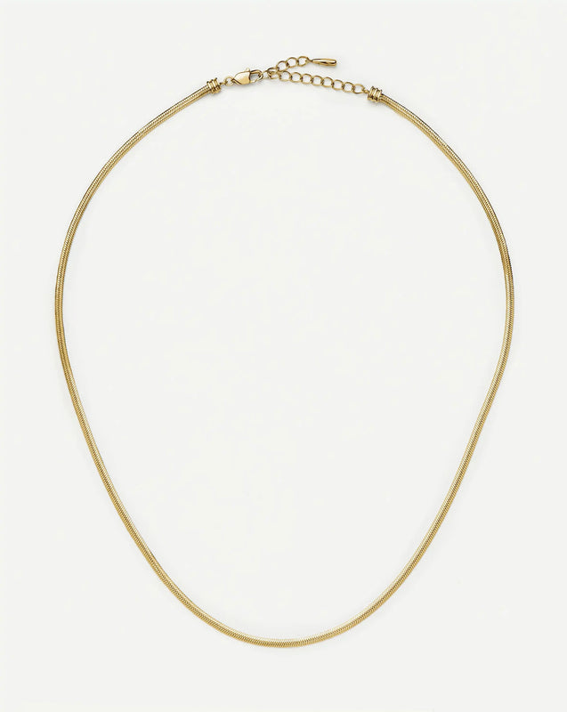 Thin Snake Chain Necklace | 18ct Gold Plated