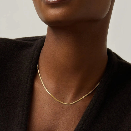 Thin Snake Chain Necklace | 18ct Gold Plated Necklaces Missoma 