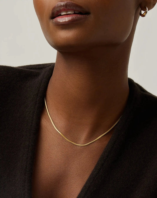 Thin Snake Chain Necklace | 18ct Gold Plated Necklaces Missoma 