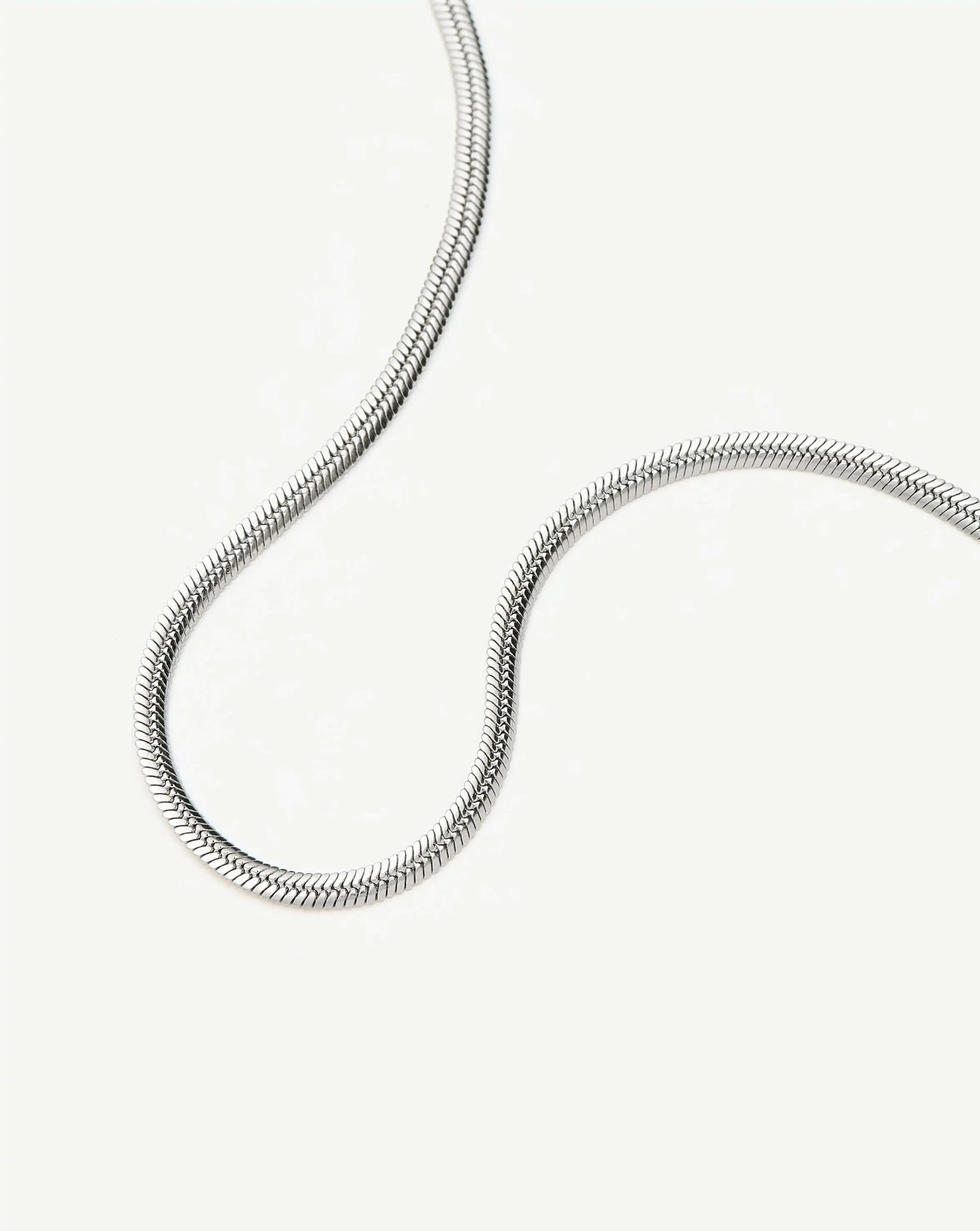 Thin Snake Chain Necklace | Platinum Plated Necklaces Missoma 