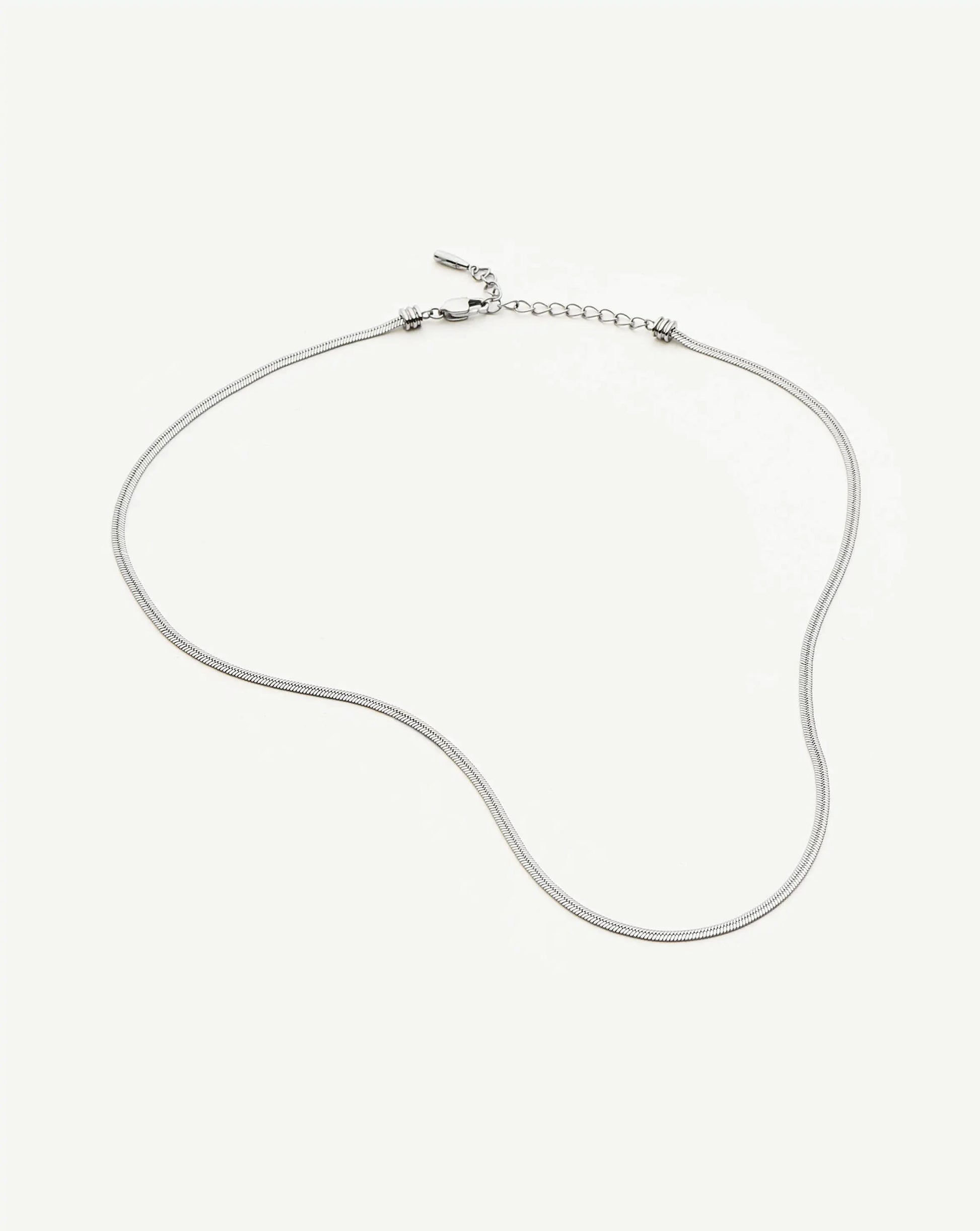 Thin Snake Chain Necklace | Platinum Plated Necklaces Missoma 
