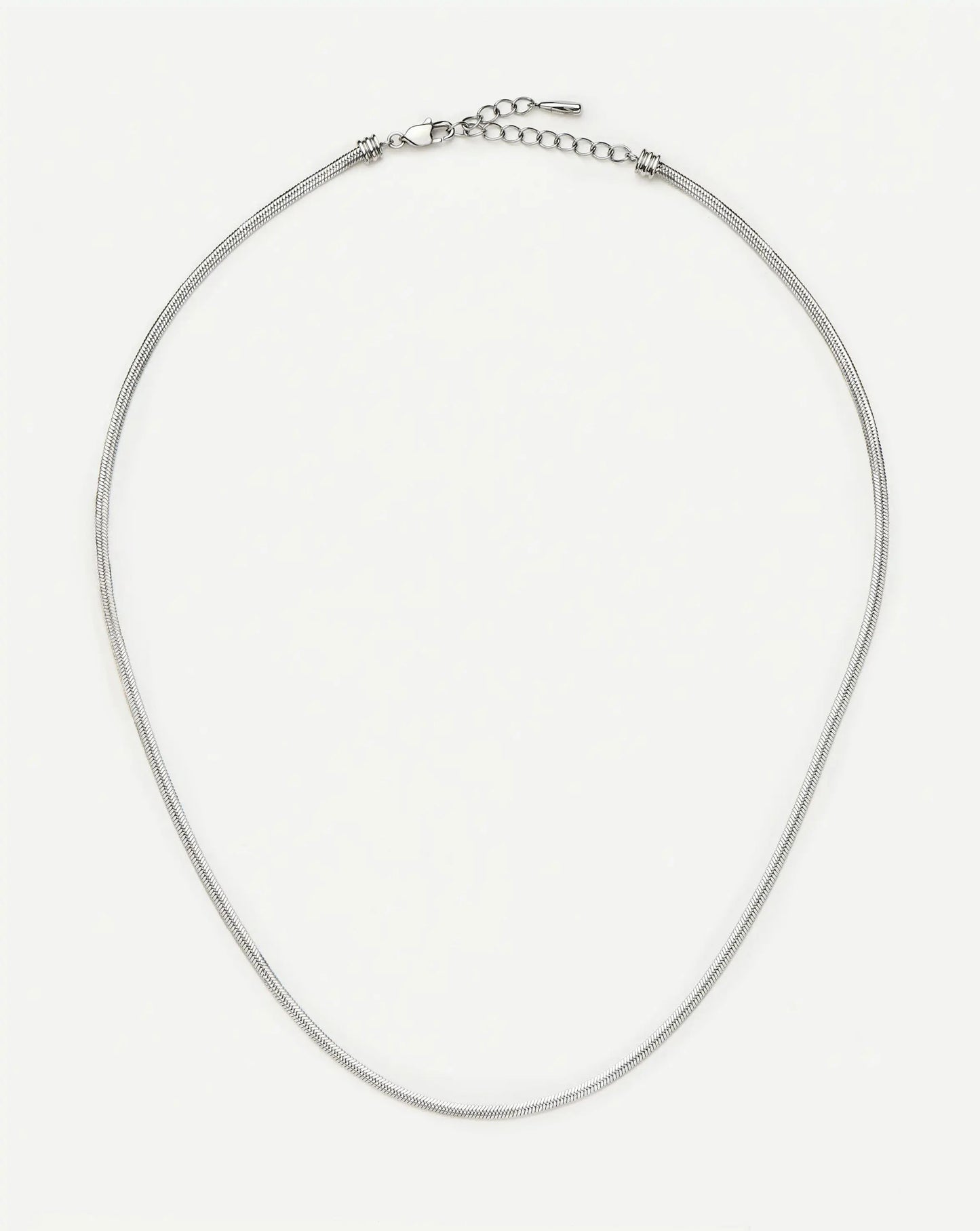 Thin Snake Chain Necklace | Platinum Plated Necklaces Missoma 