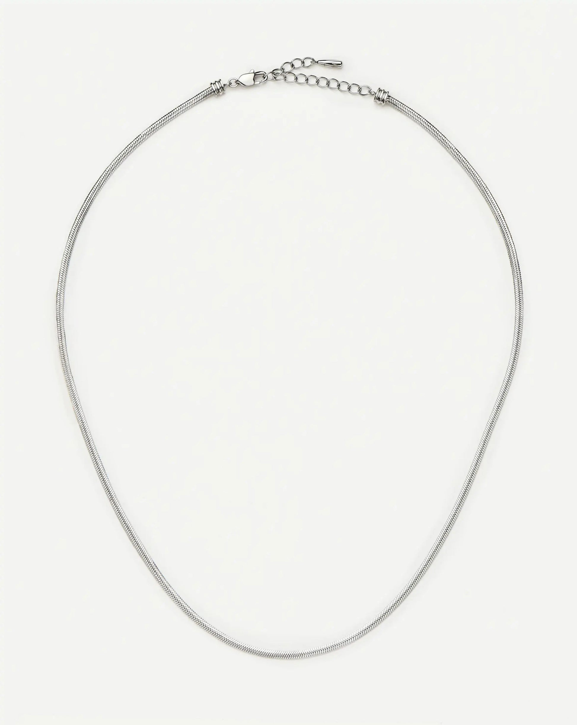 Thin Snake Chain Necklace | Platinum Plated Necklaces Missoma 