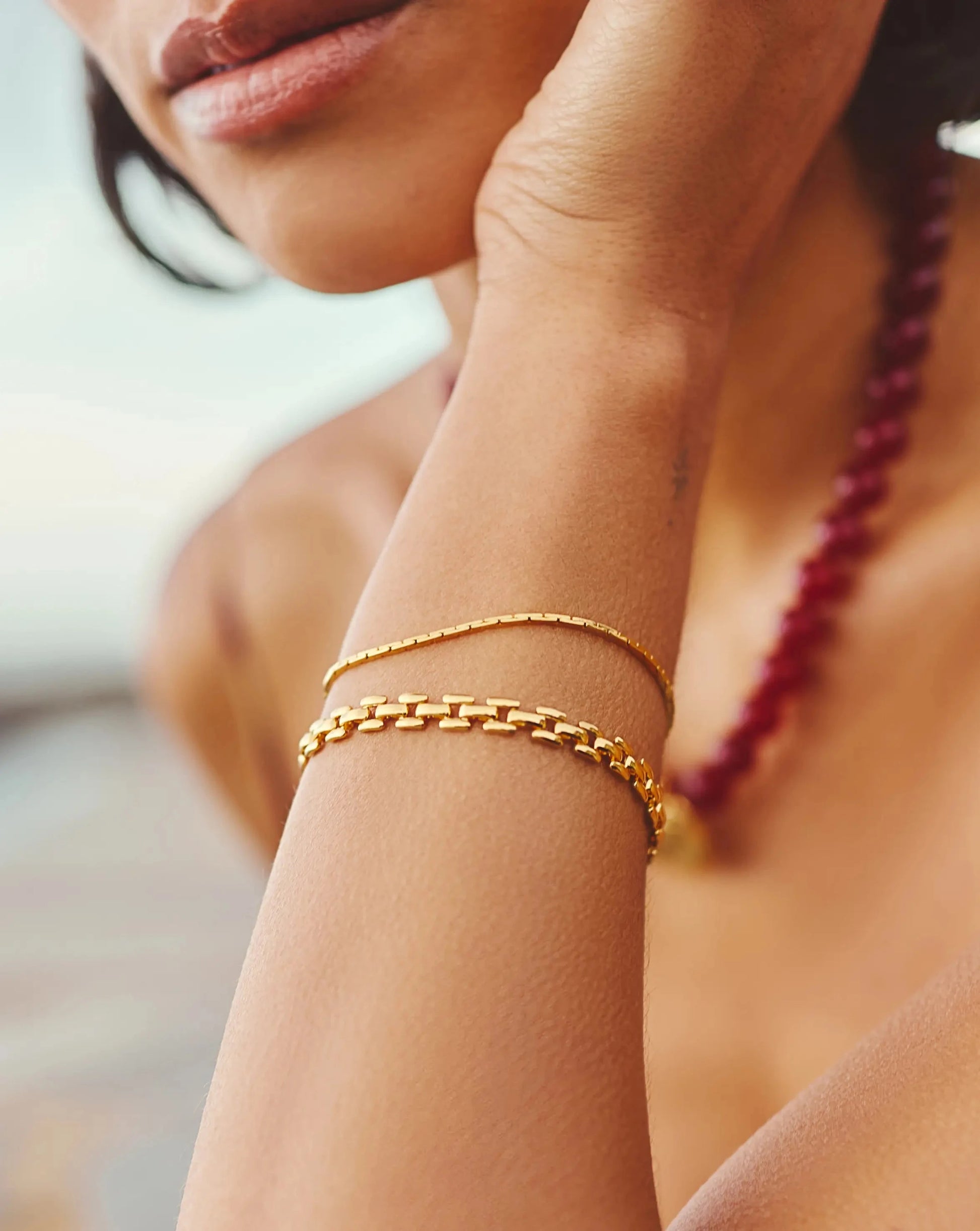 Timepiece Link Chain Bracelet | 18ct Gold Plated Bracelets Missoma 
