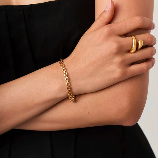 Timepiece Link Chain Bracelet | 18ct Gold Plated Bracelets Missoma 