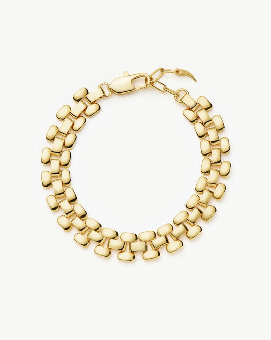 Timepiece Wide Chain Bracelet | 18ct Gold Plated Bracelets Missoma 