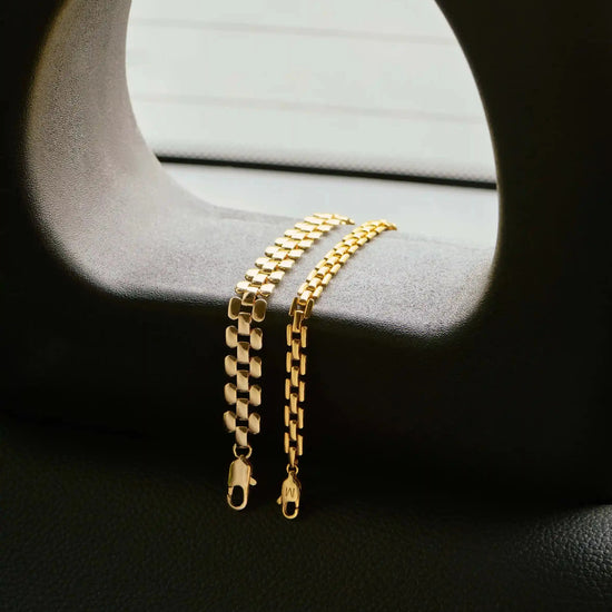 Timepiece Wide Chain Bracelet | 18ct Gold Plated Bracelets Missoma 