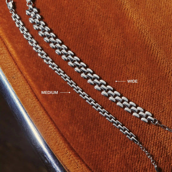 Timepiece Wide Chain Bracelet | Silver Plated Bracelets Missoma 