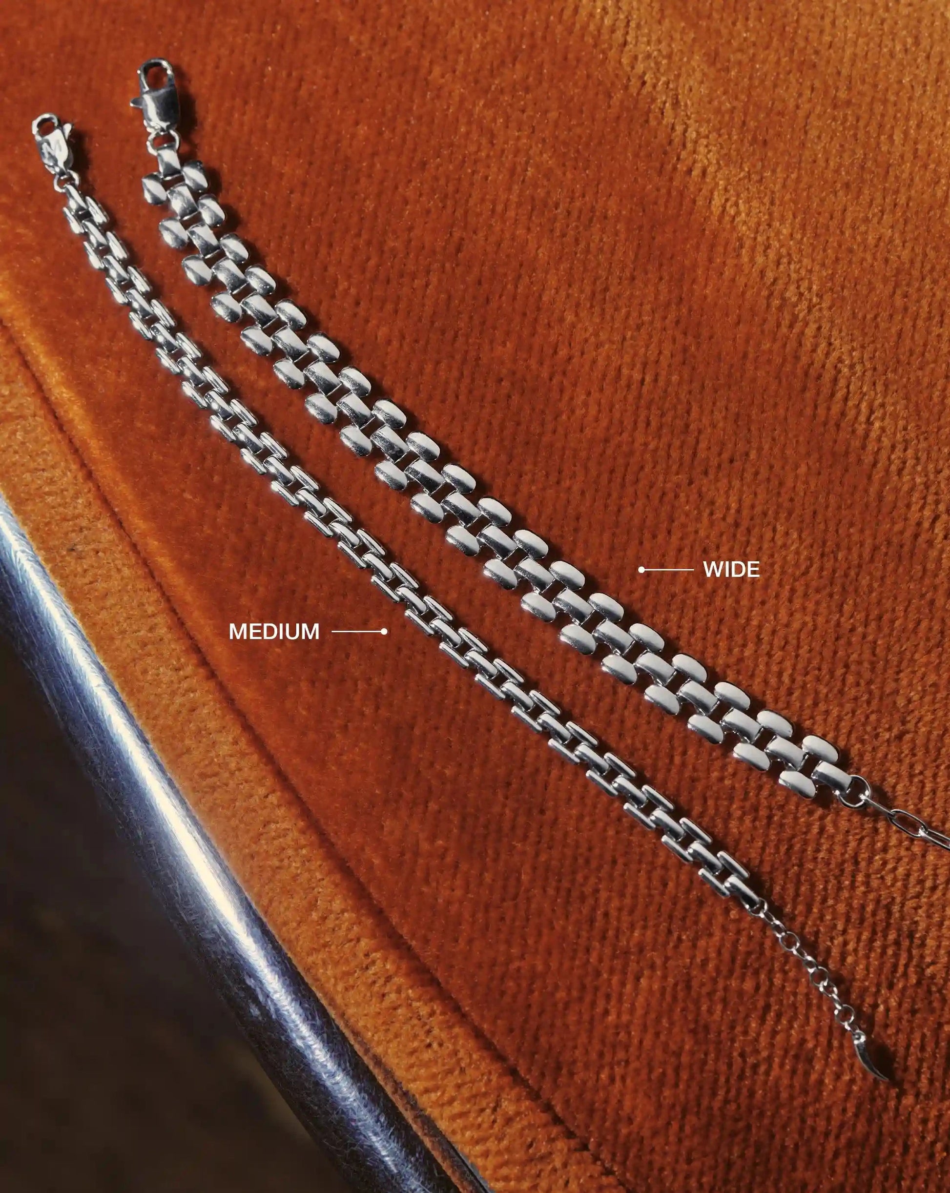 Timepiece Wide Chain Bracelet | Silver Plated Bracelets Missoma 