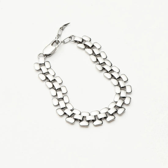 Timepiece Wide Chain Bracelet | Silver Plated Bracelets Missoma 