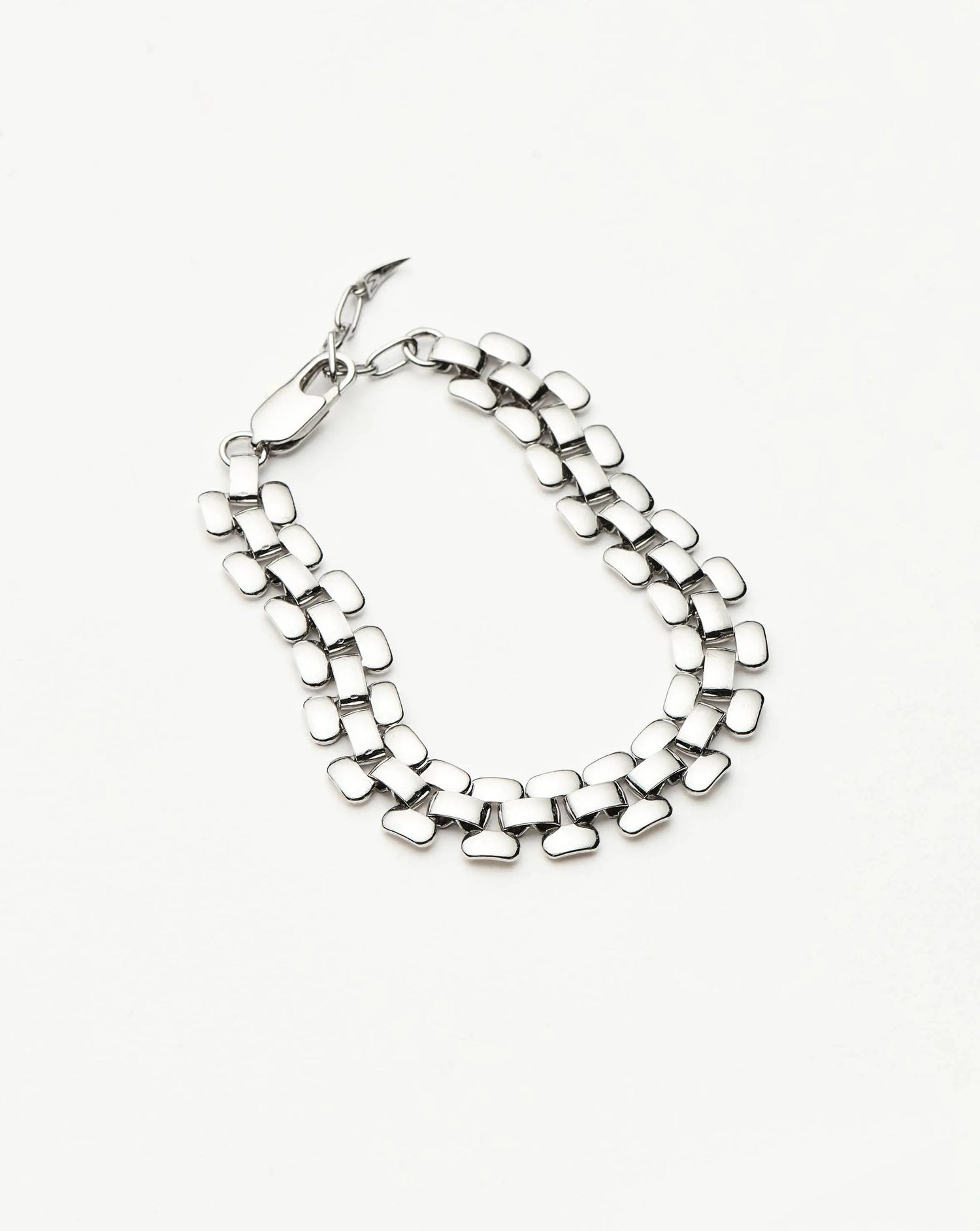 Timepiece Wide Chain Bracelet | Silver Plated Bracelets Missoma 