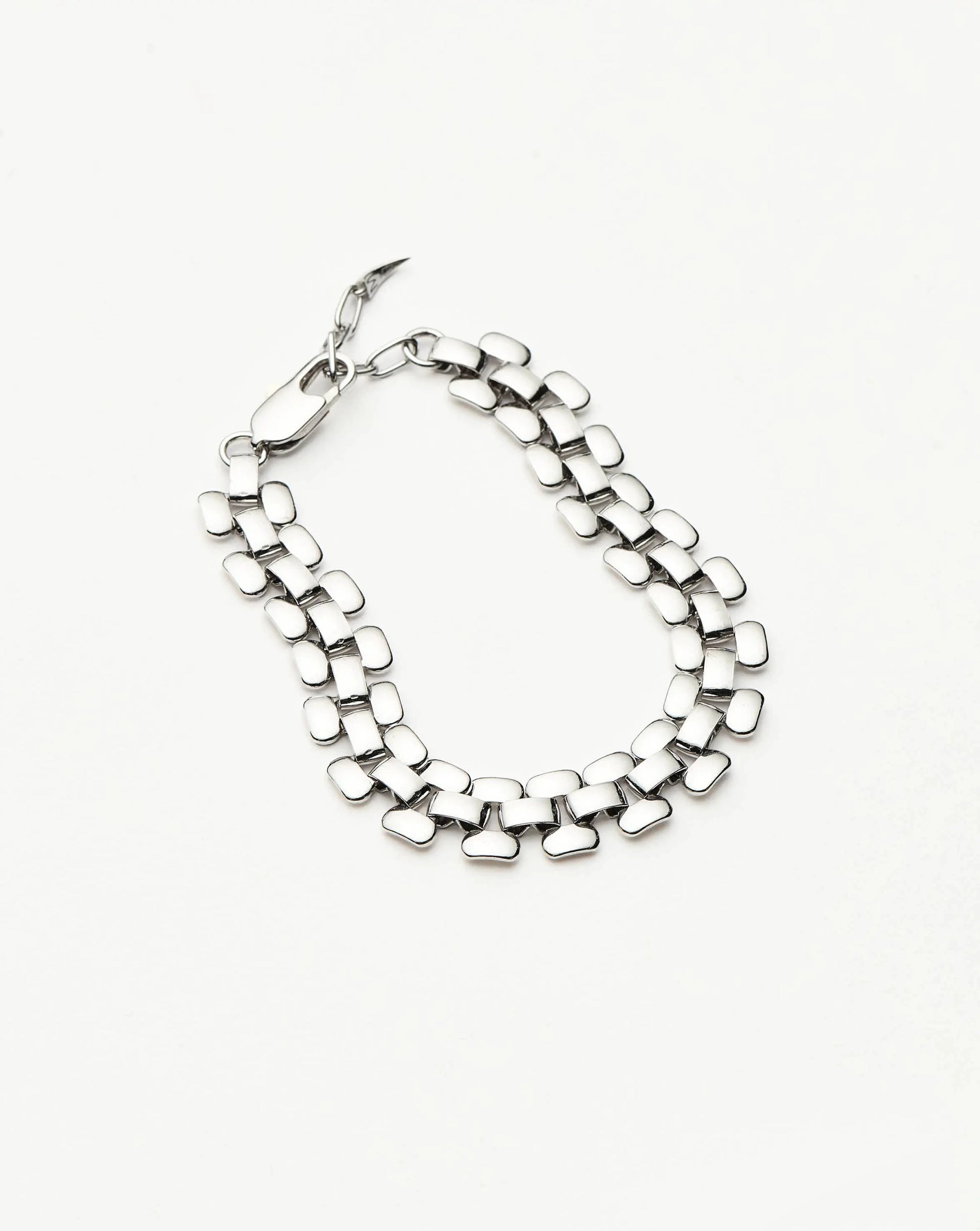 Timepiece Wide Chain Bracelet | Silver Plated Bracelets Missoma 