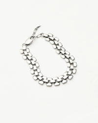 Timepiece Wide Chain Bracelet | Silver Plated Bracelets Missoma 