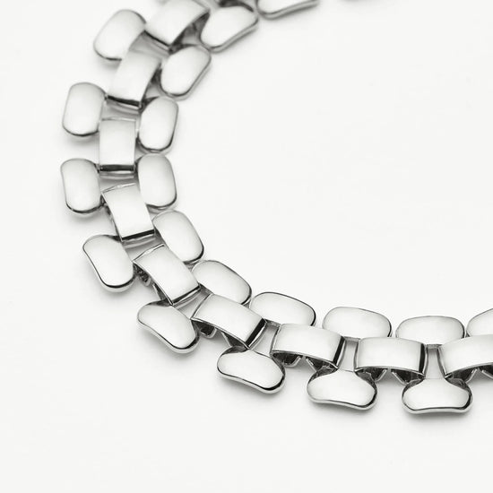 Timepiece Wide Chain Bracelet | Silver Plated Bracelets Missoma 