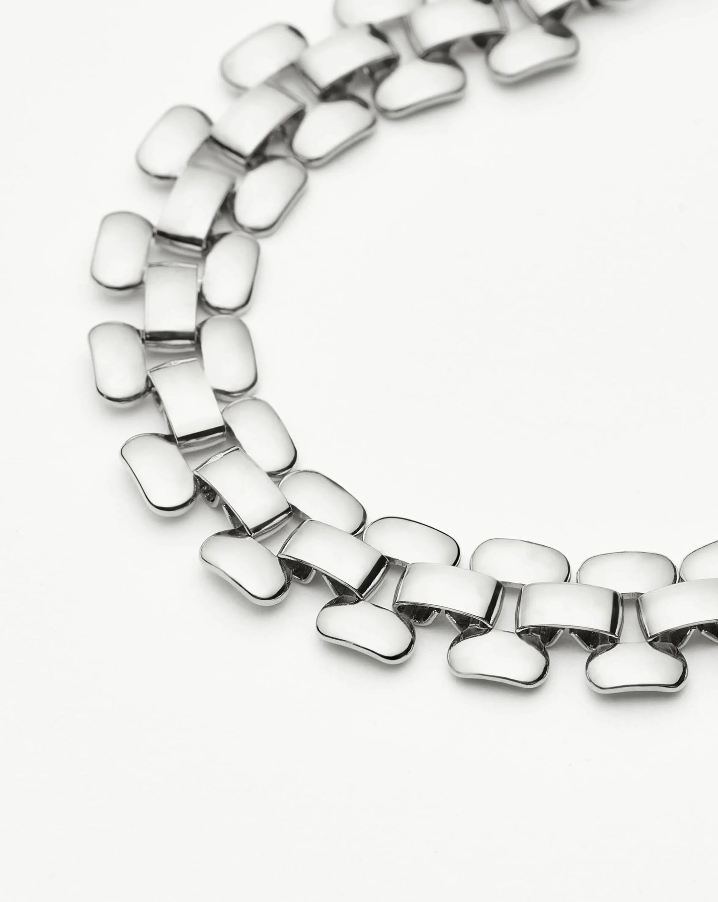 Timepiece Wide Chain Bracelet | Silver Plated Bracelets Missoma 