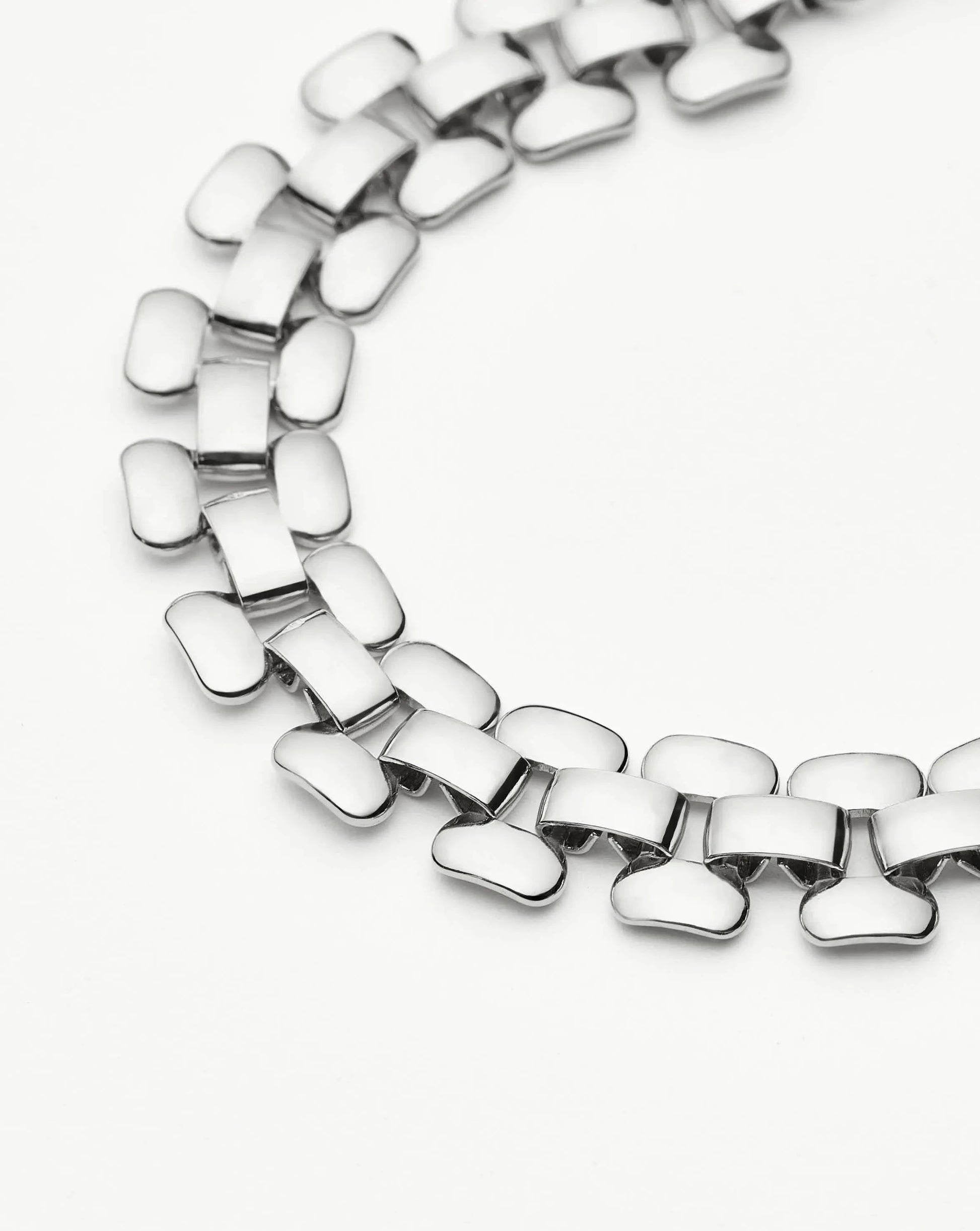Timepiece Wide Chain Bracelet | Silver Plated Bracelets Missoma 